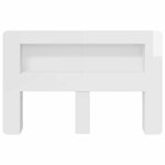 vidaXL Cabinet de Tête de Lit Blanc brillant Bois d’ingénierie