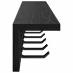 vidaXL Porte-manteau mural avec étagère Chêne noir 80 x 10.5 x 10.5 cm