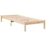 vidaXL Cadre de lit extra long sans matelas 90x210 cm bois massif pin
