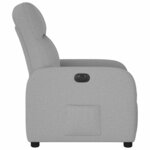 vidaXL Fauteuil inclinable électrique gris nuage tissu
