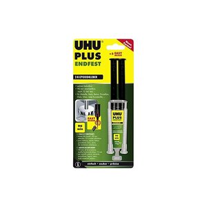 UHU Colle à 2 composants plus endfest, seringue à double