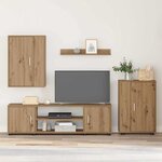 vidaXL Ensemble meuble TV 4 Pièces Chêne artisanal Bois d'ingénierie