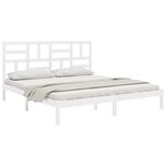 vidaXL Cadre de lit sans matelas blanc bois massif 200x200 cm