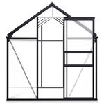 vidaXL Serre avec cadre de base Anthracite Aluminium 4 75 m²