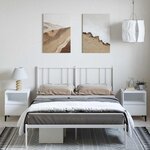 vidaXL Cadre de lit métal sans matelas et tête de lit blanc 150x200 cm