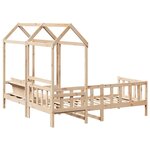 vidaXL Ensemble de lit de jour et de banc et toit 80x200 cm pin massif