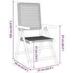 vidaXL Ensemble à manger de jardin 7 Pièces beige rotin et bois massif