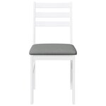 vidaXL Chaises à manger coussins 2 Pièces blanc bois massif caoutchouc