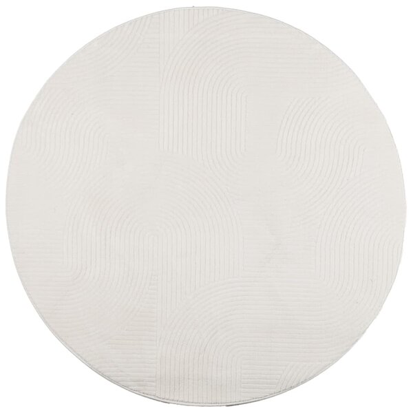 vidaXL Tapis IZA poils courts style scandinave crème Ø 200 cm