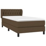 vidaXL Sommier à lattes de lit avec matelas Marron foncé 100x200 cm
