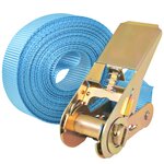 vidaXL Sangle d’arrimage 4 Pièces 0 8 tonne 6 m x 25 mm Bleu