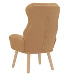 Fauteuil Relaxant Beige en Tissu Immitation Laine Bouclée