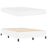 vidaXL Cadre de lit avec matelas Blanc 160 x 200 cm tissu