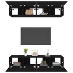 vidaXL Meubles TV 4 Pièces Noir 80x30x30 cm Bois d'ingénierie