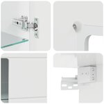 vidaXL Meuble mural Blanc brillant 55 x 29 x 100 cm Bois d'ingénierie