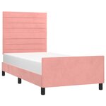 vidaXL Cadre de lit sans matelas rose 100x200 cm velours