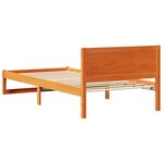 vidaXL Cadre de lit Marron 80 x 200 cm Bois de pin massif