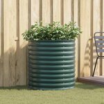 vidaXL Jardinière surélevée Vert 80 x 80 x 81 cm Acier