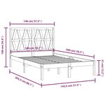 vidaXL Cadre de lit Bois de pin massif 140x200 cm