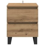 vidaXL Cabinet de chevet avec tiroir Chêne artisanal 40 x 35 x 50 cm