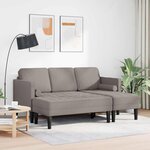 vidaXL Ensemble de Canapés avec coussin 2 Pièces Taupe Polyester