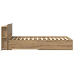 vidaXL Cadre de lit avec rangement Chêne artisanal 90 x 190 cm