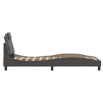 vidaXL Cadre de lit avec LED sans matelas gris 90x190 cm