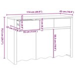vidaXL Buffet Drammen Blanc 114 x 43 x 75.5 cm Bois de pin massif