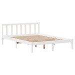 vidaXL Cadre de lit sans matelas blanc 120x190 cm bois de pin massif