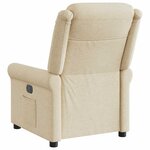 vidaXL Fauteuil inclinable électrique Crème Tissu