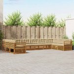 vidaXL Ensembles de canapés 7 pc Naturel et Beige Bois d'Acacia Massif