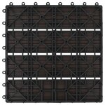 vidaXL Carreau de terrasse 11 Pièces WPC 30 x 30 cm 1 m² Marron foncé