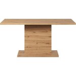 Table à manger FOLLOW 6 personnes - Mélamine chêne artisan - 160 x 80 x 76 cm