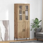 vidaXL Haut Armoire Montage mural Chêne artisanal 69 5 x 34 x 180 cm