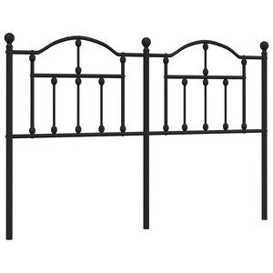 vidaXL Tête de lit métal noir 150 cm