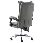 vidaXL Chaise de bureau de massage Anthracite Similicuir