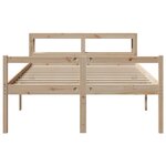 vidaXL Lit pour personne âgée avec tête de lit sans matelas 160x200 cm