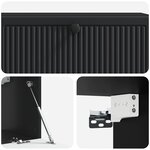 vidaXL Meuble TV mural Noir 98 x 31 x 30 cm Bois d'ingénierie
