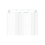 Agenda de bureau Agenda banquier large 2 volumes 280x175 mm Noir EXACOMPTA