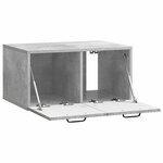 vidaXL Meuble TV mural Gris béton 59 5 x 41 x 30 cm Bois d'ingénierie