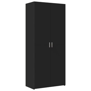 vidaXL Buffet haut noir 80x42 5x185 cm bois d'ingénierie
