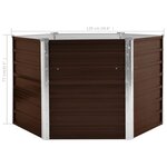 vidaXL Lit surélevé de jardin Marron 129x129x77 cm Acier galvanisé