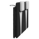 vidaXL Coussin de tête de lit noir et blanc 152 cm similicuir