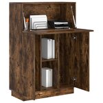 vidaXL Bureau Chêne fumé 71.5 x 31.5 x 106.5 cm Bois d'ingénierie
