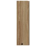 vidaXL Armoire de salle de bain à miroir avec LED chêne 60x13x52 cm