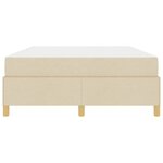 vidaXL Lit à ressorts avec matelas Crème et Blanc 160 x 200 cm tissu