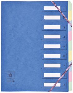 Trieur 9 onglets CL 7/10ème Dos extensible à élastiques Fenêtres Découpées Coloris Alé... COUTAL