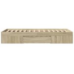 vidaXL Cadre de lit sans matelas chêne sonoma 100x200 cm