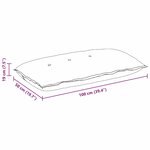 vidaXL Coussin de Dos Noir 100 x 19 x 50 cm tissu