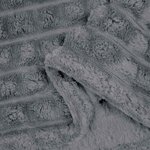 vidaXL Jeté Gris foncé 270 x 240 cm Toison